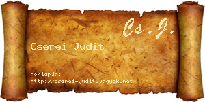 Cserei Judit névjegykártya