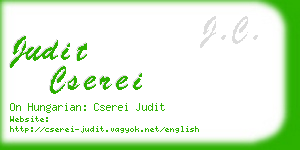 judit cserei business card